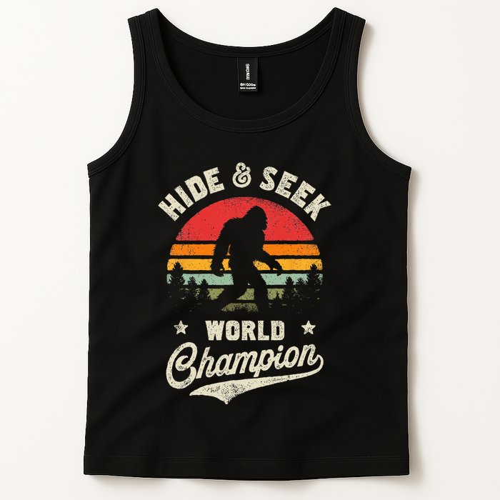 Bigfoot Hide And Seek World Champion Sasquatch Retro Vintage Tank Top