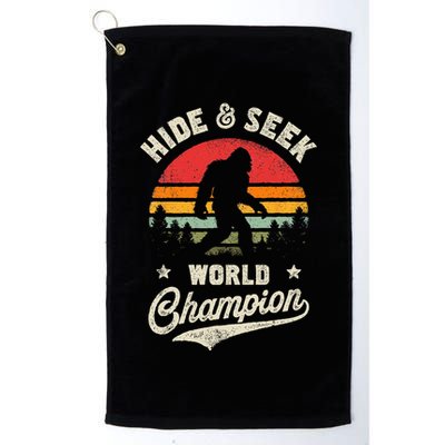 Bigfoot Hide And Seek World Champion Sasquatch Retro Vintage Golf Towel