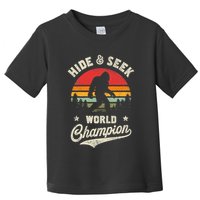 Bigfoot Hide And Seek World Champion Sasquatch Retro Vintage Toddler T-Shirt