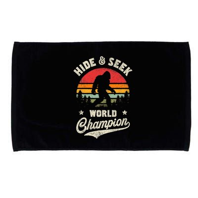 Bigfoot Hide And Seek World Champion Sasquatch Retro Vintage Microfiber Hand Towel