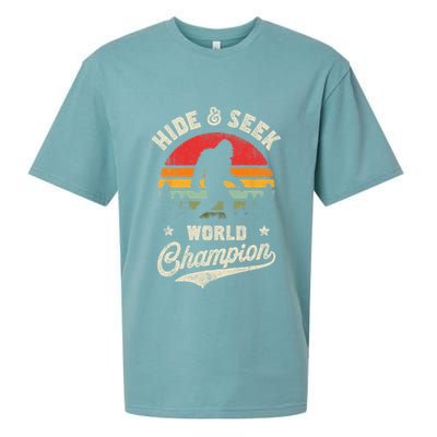 Bigfoot Hide And Seek World Champion Sasquatch Retro Vintage Sueded Cloud Jersey T-Shirt