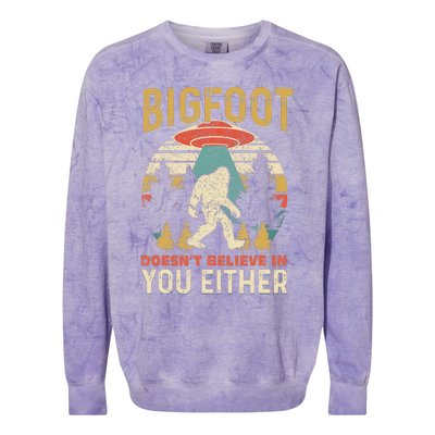 Bigfoot Hide And Seek World Champion Sasquatch Men Colorblast Crewneck Sweatshirt