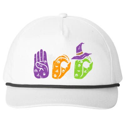 Boo Hands American Sign Language Pride Asl Halloween Snapback Five-Panel Rope Hat