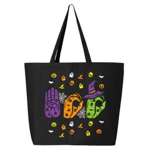 Boo Hands American Sign Language Pride ASL Halloween 25L Jumbo Tote