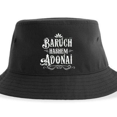 Baruch Hashem Adonai  Hebrew Christian Blessing Gift  Sustainable Bucket Hat