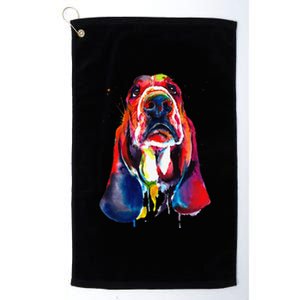 Basset Hound Artistic Funny Dog Cute Sweet Gift Birthday Platinum Collection Golf Towel