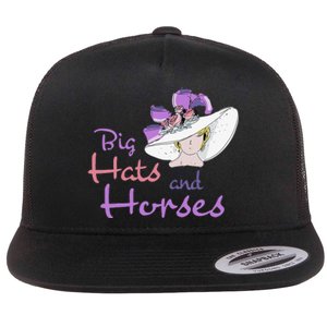 Big Hats And Horses Derby Day Kentucky Flat Bill Trucker Hat