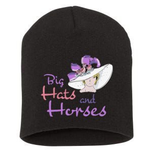 Big Hats And Horses Derby Day Kentucky Short Acrylic Beanie