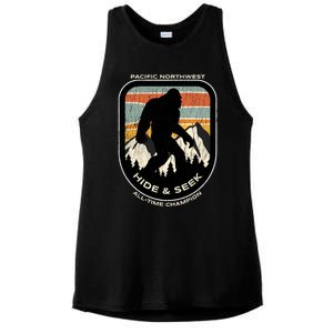 Bigfoot Hide And Seek Alltime Champ Of Pacific Northwest Funny Gift Ladies PosiCharge Tri-Blend Wicking Tank