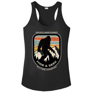 Bigfoot Hide And Seek Alltime Champ Of Pacific Northwest Funny Gift Ladies PosiCharge Competitor Racerback Tank