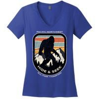 Bigfoot Hide And Seek Alltime Champ Of Pacific Northwest Funny Gift Women's V-Neck T-Shirt