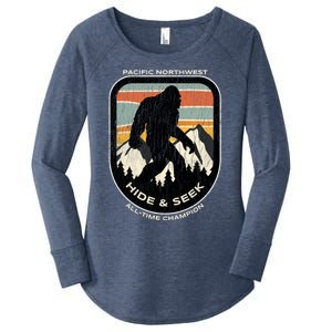 Bigfoot Hide And Seek Alltime Champ Of Pacific Northwest Funny Gift Women's Perfect Tri Tunic Long Sleeve Shirt