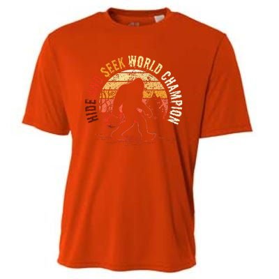 Bigfoot Hide And Seek World Champion Sasquatch Halloween Cooling Performance Crew T-Shirt