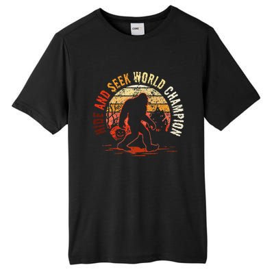 Bigfoot Hide And Seek World Champion Sasquatch Halloween Tall Fusion ChromaSoft Performance T-Shirt