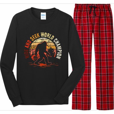 Bigfoot Hide And Seek World Champion Sasquatch Halloween Long Sleeve Pajama Set