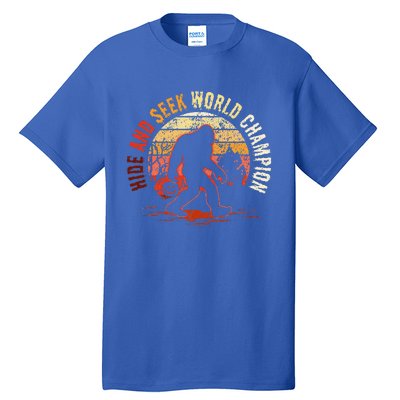 Bigfoot Hide And Seek World Champion Sasquatch Halloween Tall T-Shirt