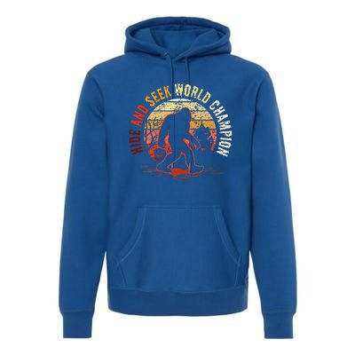 Bigfoot Hide And Seek World Champion Sasquatch Halloween Premium Hoodie