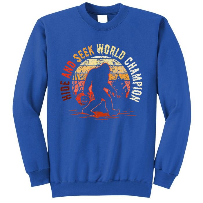 Bigfoot Hide And Seek World Champion Sasquatch Halloween Tall Sweatshirt