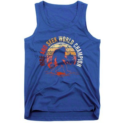 Bigfoot Hide And Seek World Champion Sasquatch Halloween Tank Top