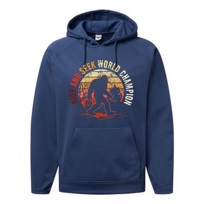 Bigfoot Hide And Seek World Champion Sasquatch Halloween Performance Fleece Hoodie