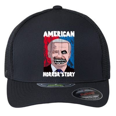 Biden Horror American Zombie Story Halloween Flexfit Unipanel Trucker Cap