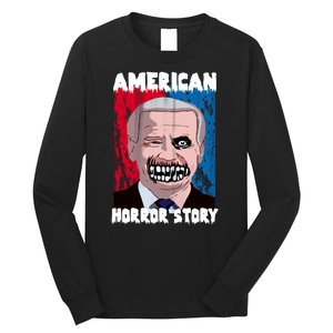 Biden Horror American Zombie Story Halloween Long Sleeve Shirt