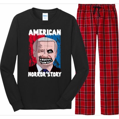 Biden Horror American Zombie Story Halloween Long Sleeve Pajama Set