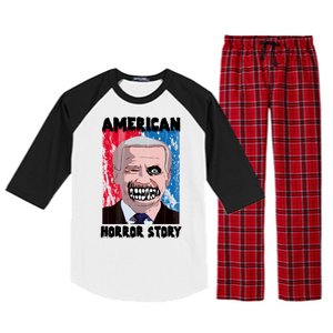 Biden Horror American Zombie Story Halloween Raglan Sleeve Pajama Set