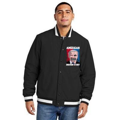 Biden Horror American Zombie Story Halloween Insulated Varsity Jacket