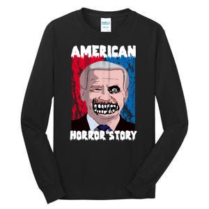 Biden Horror American Zombie Story Halloween Tall Long Sleeve T-Shirt