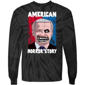 Biden Horror American Zombie Story Halloween Tie-Dye Long Sleeve Shirt