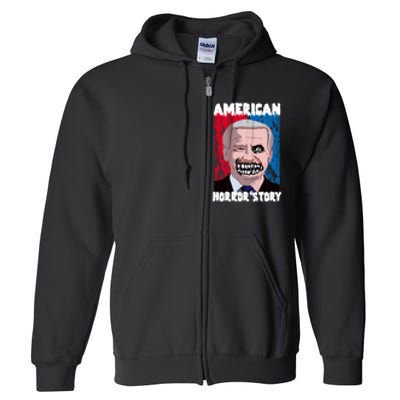 Biden Horror American Zombie Story Halloween Full Zip Hoodie