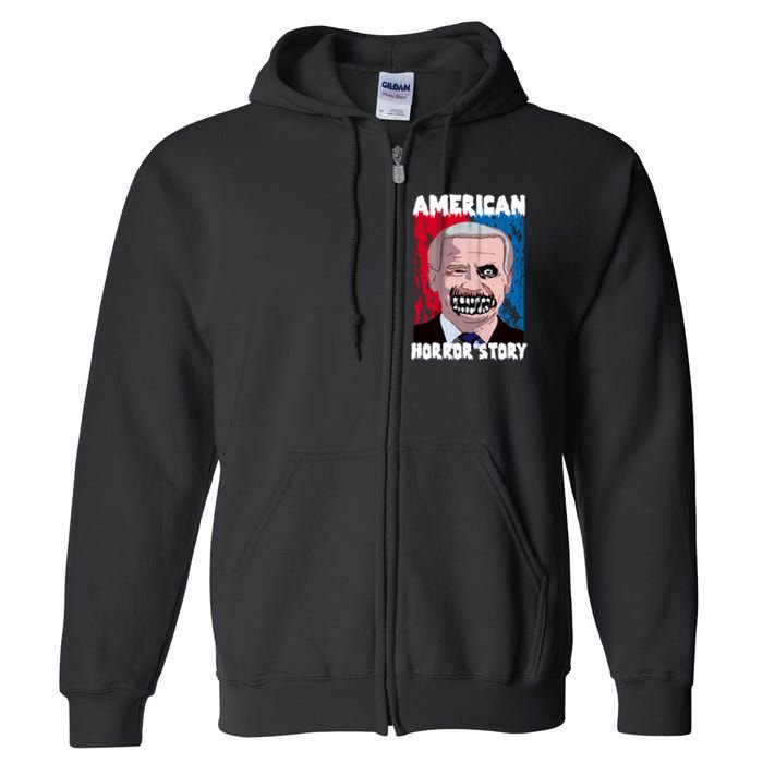 Biden Horror American Zombie Story Halloween Full Zip Hoodie