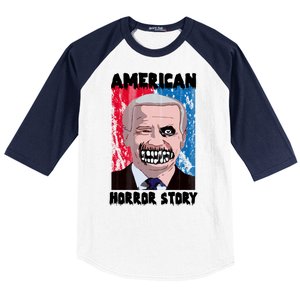 Biden Horror American Zombie Story Halloween Baseball Sleeve Shirt