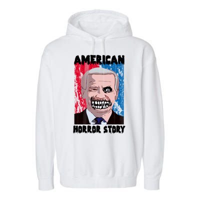 Biden Horror American Zombie Story Halloween Garment-Dyed Fleece Hoodie