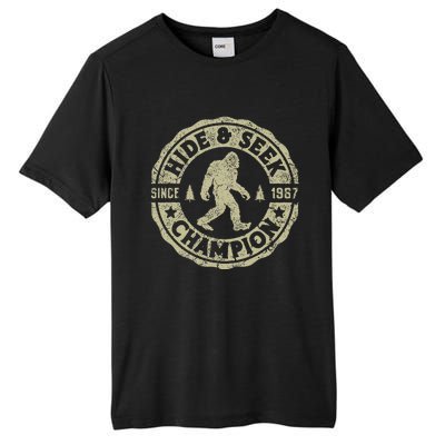 Bigfoot Hide And Seek Champion Funny Sasquatch Tall Fusion ChromaSoft Performance T-Shirt