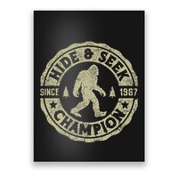 Bigfoot Hide And Seek Champion Funny Sasquatch Poster