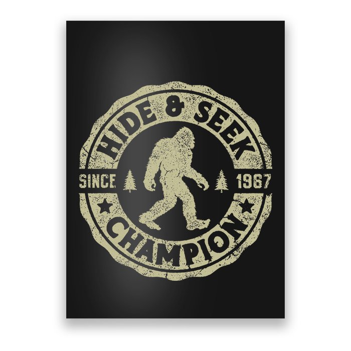 Bigfoot Hide And Seek Champion Funny Sasquatch Poster