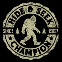 Bigfoot Hide And Seek Champion Funny Sasquatch Poster