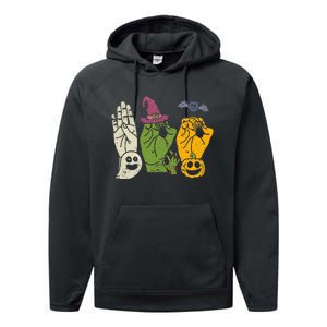 Boo Hands American Sign Language Pride Asl Halloween Witch Performance Fleece Hoodie