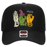 Boo Hands American Sign Language Pride Asl Halloween Witch High Crown Mesh Back Trucker Hat