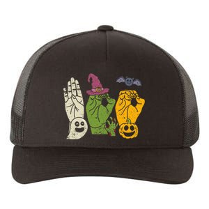 Boo Hands American Sign Language Pride Asl Halloween Witch Yupoong Adult 5-Panel Trucker Hat