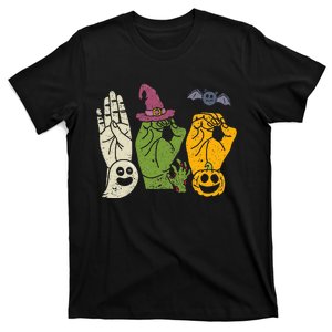 Boo Hands American Sign Language Pride Asl Halloween Witch T-Shirt