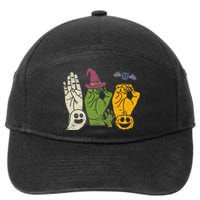 Boo Hands American Sign Language Pride Asl Halloween Witch 7-Panel Snapback Hat