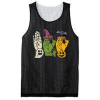 Boo Hands American Sign Language Pride Asl Halloween Witch Mesh Reversible Basketball Jersey Tank