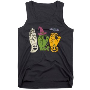 Boo Hands American Sign Language Pride Asl Halloween Witch Tank Top