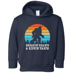 Breakin Hearts And Rippin Farts Funny Bigfoot Toddler Hoodie