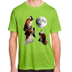 Beagle Howling At The Moon Funny Beagle Owner Beagle Adult ChromaSoft Performance T-Shirt