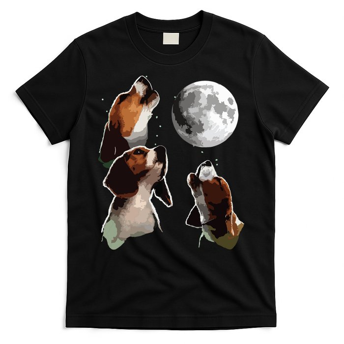 Beagle Howling At The Moon Funny Beagle Owner Beagle T-Shirt