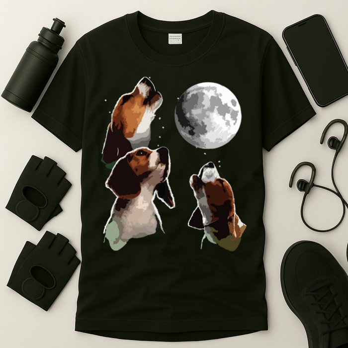 Beagle Howling At The Moon Funny Beagle Owner Beagle T-Shirt